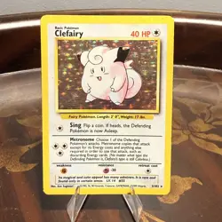 Pokemon TCG Clefairy Holo Rare Card Base Set 5/102 - Image 1