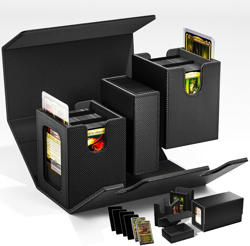 🃏 Twin Commander TCG Deck Box | 280+ Sleeved Card Case MTG CCG w/ Dice Tray - Image 2