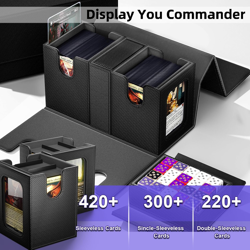 🃏 Twin Commander TCG Deck Box | 280+ Sleeved Card Case MTG CCG w/ Dice Tray - Image 3