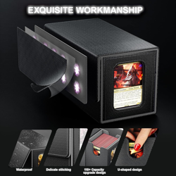 🃏 Twin Commander TCG Deck Box | 280+ Sleeved Card Case MTG CCG w/ Dice Tray - Image 5
