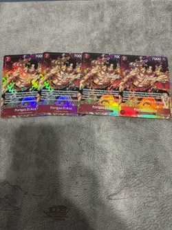 ONE PIECE Card Game: Portgas.D.Ace OP02-013 SR Alternate Art Playset 4 copies - Image 1