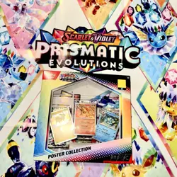 Pokemon TCG Prismatic Evolutions Poster Collection Foil Promo Cards with Poster - Image 2
