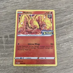 Pokemon TCG - Moltres SWSH 185 - Black Star Promo - Holo Card - Brilliant Stars - Image 1