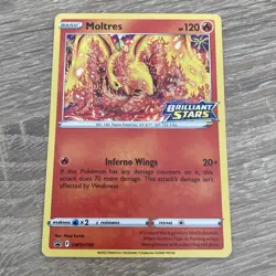 Pokemon TCG - Moltres SWSH 185 - Black Star Promo - Holo Card - Brilliant Stars - Image 2
