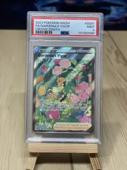 2023 PSA 9 Pokemon Crown Zenith Gardenia's Vigor Full Art Trainer GG61/GG70 Card - Image 1