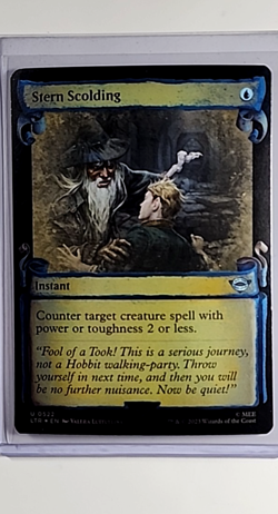 MTG Magic the Gathering LOTR Lord of the Rings Foil #522 Stern Scolding Scroll - Image 1