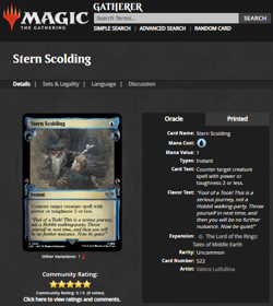 MTG Magic the Gathering LOTR Lord of the Rings Foil #522 Stern Scolding Scroll - Image 3