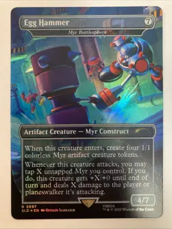 Foil - Egg Hammer - Myr Battlesphere (Rainbow Foil) - 2097 / NM / English MTG - Image 1