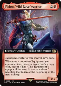 NM Extended Art Firion, Wild Rose Warrior, MTG, Final Fantasy, Magic, 459 - Image 1