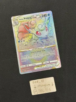 Pokemon Silver Tempest - Alolan Vulpix Vstar - 197/195 - Rainbow Full Art - MINT - Image 3