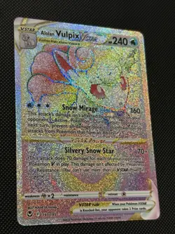 Pokemon Silver Tempest - Alolan Vulpix Vstar - 197/195 - Rainbow Full Art - MINT - Image 5