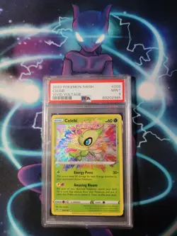 PSA 9 MINT CELEBI AMAZING RARE HOLO 2020 Pokemon TCG Vivid Voltage 9/185 - Image 1