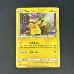 PIKACHU SWSH234 Black Star Promo Cosmic Holo Pokemon GO TCG MP - Image 1