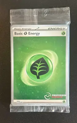 2023 POKEMON BASIC ENERGY GRASS PROFESSOR PROGRAM PROMO SEALED PACK COSMO HOLO A - Image 3