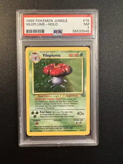 1999 Pokemon Jungle Vileplume Holo 15/64 PSA 7 NM - Image 1
