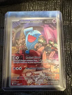 Pokemon Center ETB Exclusive Team Rockets Wobbuffet #203 Black Star Promo - Image 1
