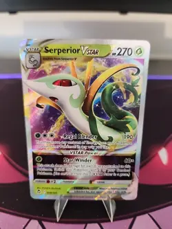 Serperior VSTAR 008/195 Pokemon TCG Sword & Shield Silver Tempest Holo NM - Image 1
