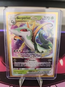 Serperior VSTAR 008/195 Pokemon TCG Sword & Shield Silver Tempest Holo NM - Image 3