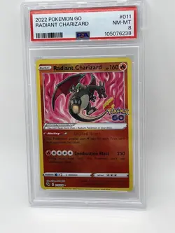 Pokemon Radiant Charizard 011 PSA 8 NM-Mint Pokemon GO 2022 011/078 - Image 3