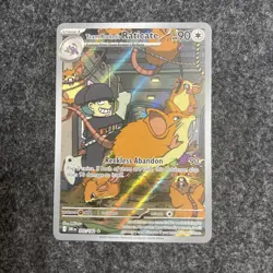 Pokemon TCG Team Rockets Raticate Card 202/182 Destined Rivals Full Art Mint - Image 1