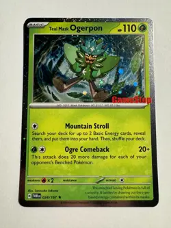 Pokemon TCG Teal Mask Ogerpon 024/167 Gamestop Promo LP - Image 1