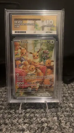 Pokemon Eevee TCG Twilight Masquerade Illustration Rare Card 188/167 Ace 10 - Image 1