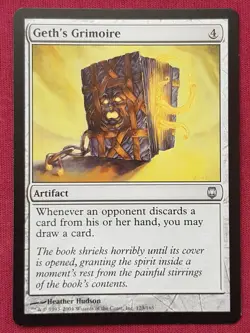 Magic The Gathering DARKSTEEL GETH'S GRIMOIRE artifact card MTG - Image 1