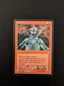 SHATTER MTG ICE AGE SIGNED BRYON WACKWITZ ORIGINAL MAGIC THE GATHERING - Image 1