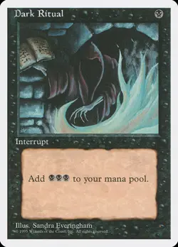 MTG - 4 x Dark Ritual - Playset 4x x4 - MTG Core Set 4th Edition Regular NM - Image 1