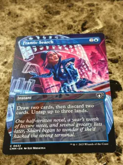 FRANTIC SEARCH Magic the Gathering MTG Commander Masters Borderless - Image 1