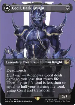 MTG Cecil, Dark Knight (Borderless) (380) | NM | Final Fantasy {FIN} - Image 1