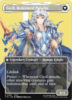MTG Cecil, Dark Knight (Borderless) (380) | NM | Final Fantasy {FIN} - Image 2