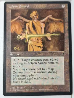 Zelyon Sword - Fallen Empires - Magic the Gathering MTG Nice! - Image 1
