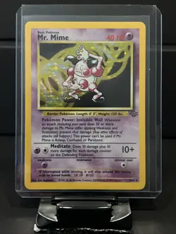 Pokemon TCG Mr. Mime Jungle 6/64 Holo Unlimited Holo Rare - Image 1