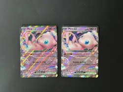 Pokemon 2 Card Lot - Mew ex 151/165 Sv: Scarlet & Violet 151 Double Rare Holo - Image 1