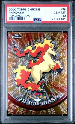 2000 TOPPS CHROME POKEMON T.V. #78 RAPIDASH PSA 10 - Image 1