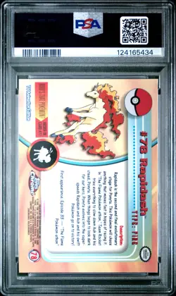 2000 TOPPS CHROME POKEMON T.V. #78 RAPIDASH PSA 10 - Image 2
