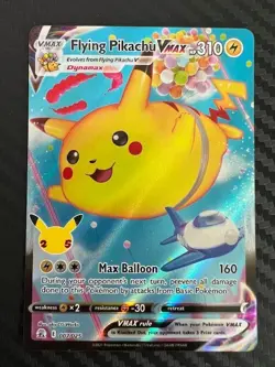 Pokemon TCG Flying Pikachu VMAX Celebrations Holo Ultra Rare 007/025 NM - Image 1