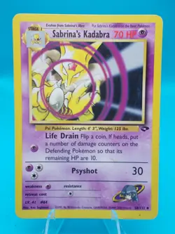 Sabrina's Kadabra 58/132 Gym Challenge Pokemon TCG Regular Moderately Played - Image 1