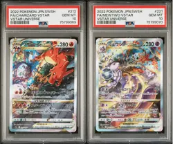 PSA 10 Pokemon Japanese Universe 212/221 Charizard Mewtwo VSTAR SAR Seq Set - Image 1