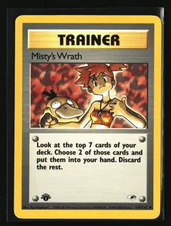 Pokemon MISTY'S WRATH 114/132 1st Edition (2000 Gym Heroes) NM/Near Mint - Image 1