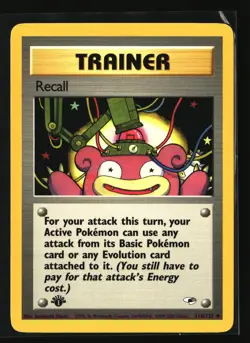 Pokemon RECALL 116/132 1st Edition (2000 Gym Heroes) NM/Near Mint - Image 1