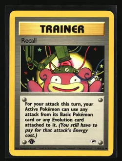 Pokemon RECALL 116/132 1st Edition (2000 Gym Heroes) NM/Near Mint - Image 1