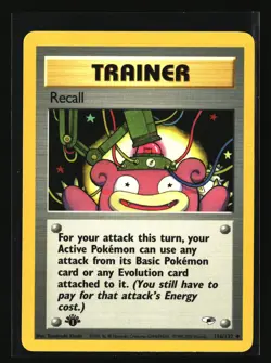 Pokemon RECALL 116/132 1st Edition (2000 Gym Heroes) NM/Near Mint - Image 1