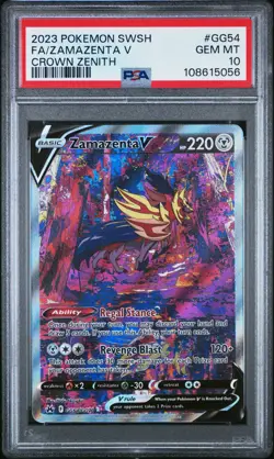 2023 Pokemon Zamazenta V GG54/GG70 SWSH Crown Zenith PSA 10 GEM MINT -56 - Image 1