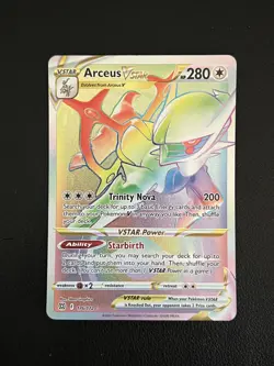 Pokemon TCG Arceus VSTAR Card 176/172 Brilliant Stars Secret Rare Rainbow - Image 1
