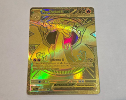"Mega Charizard X ex" PFL 130/094, Gold Secret Rare Pokemon Trading Card - Image 1