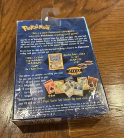 1999 POKEMON CARD TCG BASE SET - 2 PLAYER STARTER SET FACTORY SEALED 742818060578 - Image 2