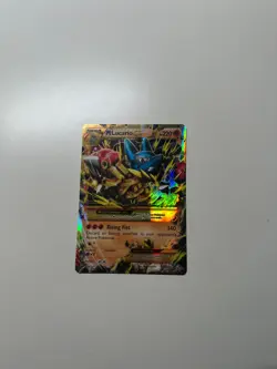 Pokemon M Lucario EX 113/111 XY Furious Fists Holo Card NM - Image 1