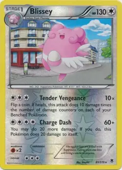 x1 Blissey - 81/119 - Rare - Reverse Holo Pokemon XY Phantom Forces M/NM - Image 1